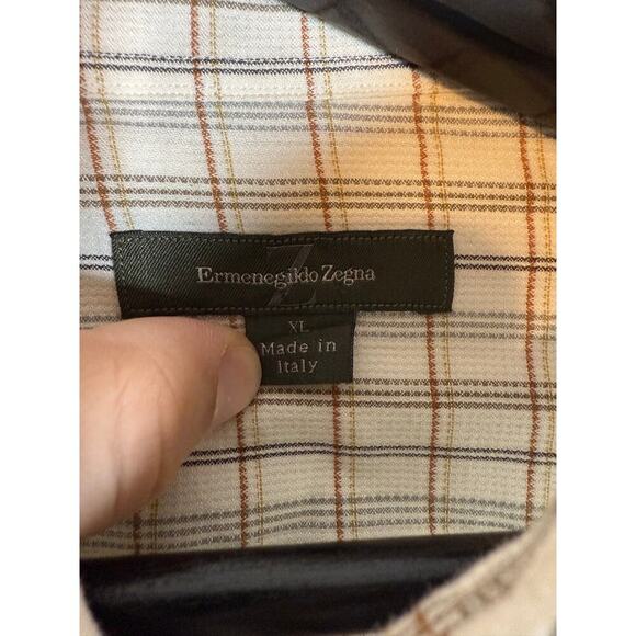Ermenegildo Zegna Mens Long Sleeve Plaid Button Down - XL - Picture 3 of 8